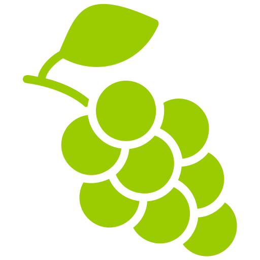 grapes Icona di un grappolo d'uva stilizzato di colore verde